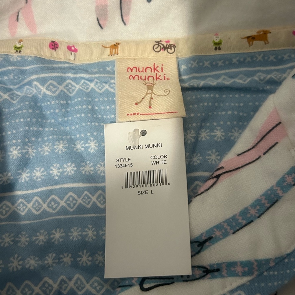 Munki Munki Pajamas for Women Classic Flannel PJ Set Long Sleeve Large NWT - Picture 3 of 6